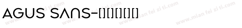 Agus Sans字体转换